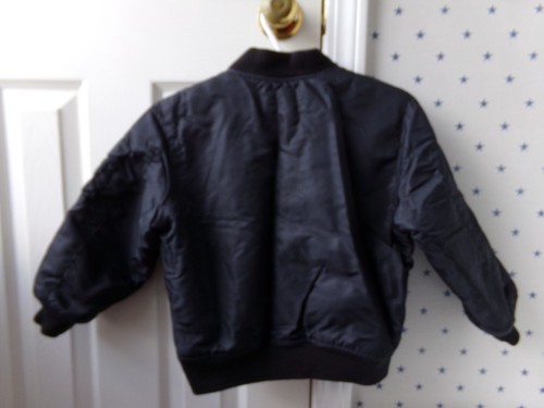Quilted BOMBER Jacket 4/5 Boys Old Navy Solid Black Full Zip Lined FALL Classic - Picture 21 of 22