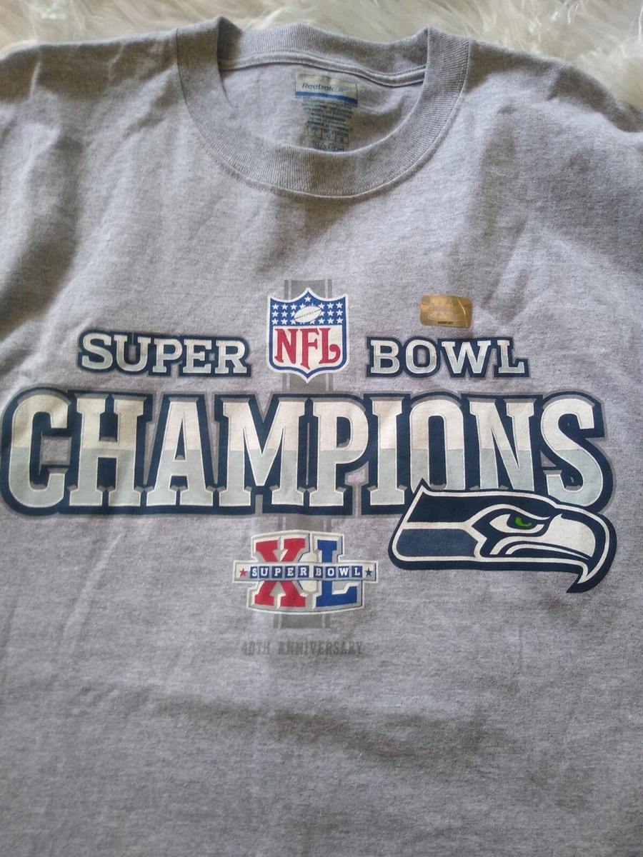 Rare Seattle Seahawks Super Bowl XL Champion T-shirt