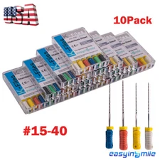 10pks Dental K files Endo Root Canal file K-FILES 25mm Stainless Hand Use #15/20