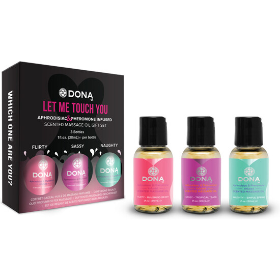 Dona - Juego De 3 Aceites Aromáticos Para Masajes En Oferta Set De Regalo De Aceite Perfumado Para Masajes