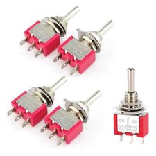 5 Pcs 2A/250VAC 5A/120VAC SPDT On/Off/On 3 Way 3 Pins Momentary Toggle Switch