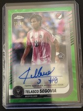 Topps Chrome MLS Green Autograph Telasco Segovia Inter Miami CF CA-TS Rookie /99