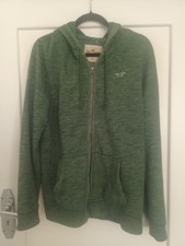Hollister Green Full-Zip Hoodie Size M