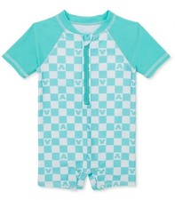 Disney Baby 3-6M Mickey Mouse Short Sleeve Rashguard Swimsuit 1 Piece UPF50 NWT