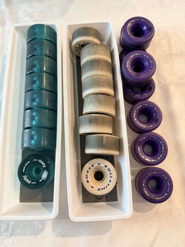 Lot Of Indoor Roller Skate Wheels Rollerbones Team 98A Sure Grip Fame 95A 3 Sets
