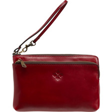 Patricia Nash Leather Wristlet   Varone 8.5x5.5 Heritage Ruby Red with Gift Box