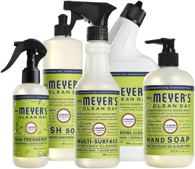 Clean Day, Room Freshener, Hand Soap, Dish Soap, Multi-Surface Cleaner & Toilet