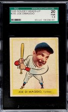 1938 Goudey Heads-Up #250 Joe DiMaggio Iconic ROOKIE Card RC Presents Nicer SGC. rookie card picture