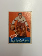 1957-58 Topps Terry Sawchuk #35 Detroit Red Wings VG+EX Vintage HOF Goalie