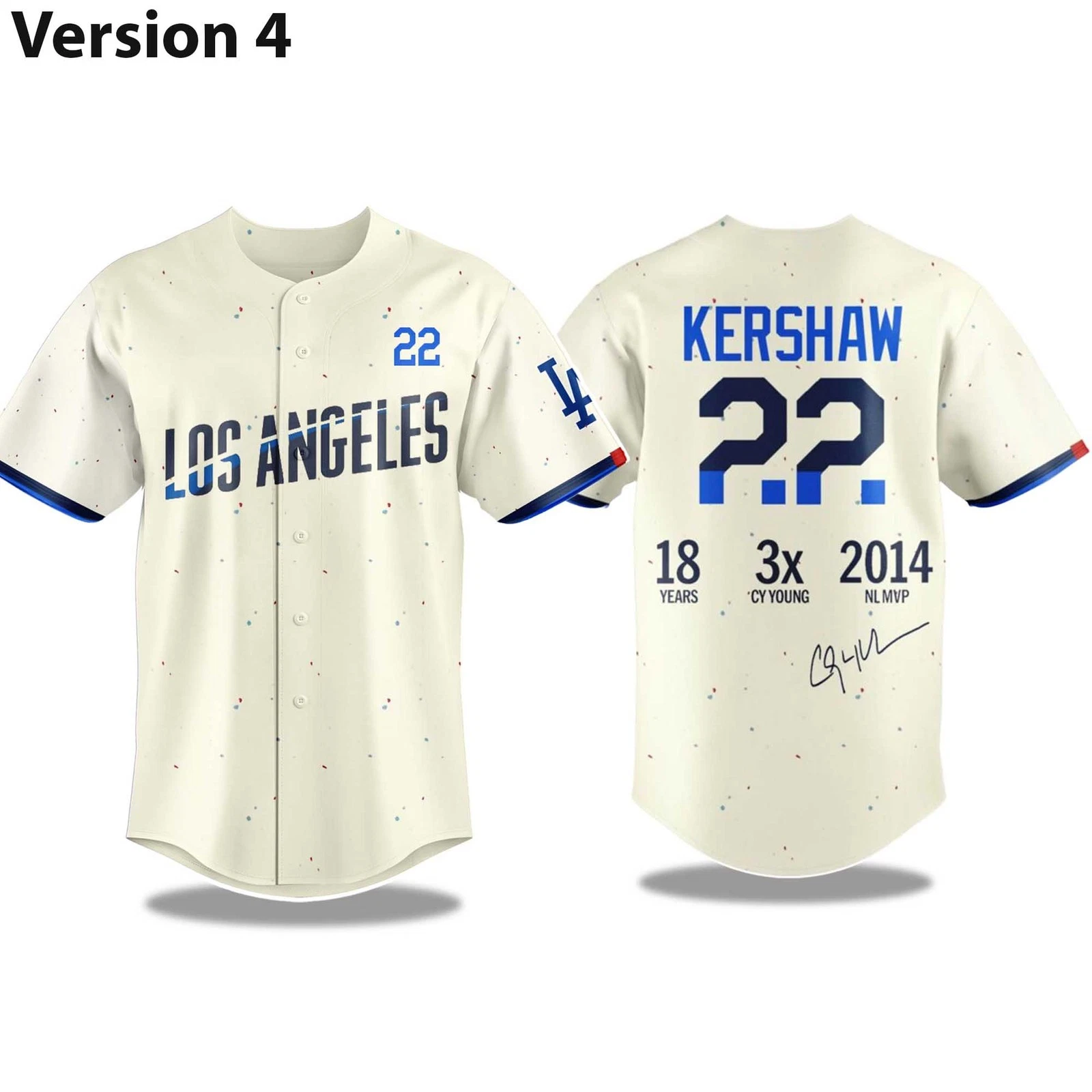 Dodgers 1Kershaw Thanks for the Memories 2025 Baseball Jersey