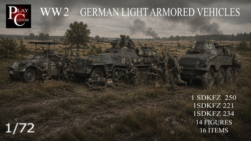 WW2 German light armored vehicles 1/72 REF:006