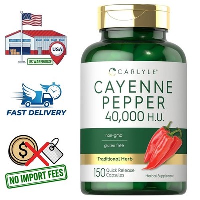 Cayenne Pepper 40000 HU with Ginger Root & Hawthorn | 150 Capsules