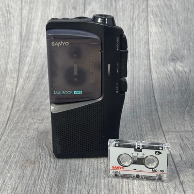 Sanyo Diktiergerät TRC-525M Talk-Book VAS schwarz + Microcassette Tape