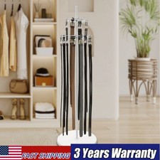 2-tier Tie Rack Floor Mounted Belt Hanger Belt Display Shelf W/31 Hooks USA NEW
