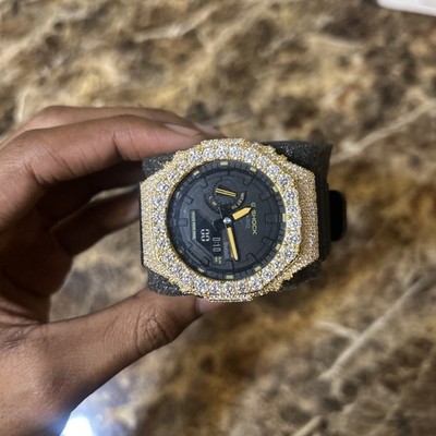 Iced Out G-Shock Watch Moissanite Custom Diamond Look Bustdown Hip Hop
