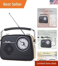 Portable Radios AM FM SW, Strong Reception Retro Transistor Receiver Bluetoot...