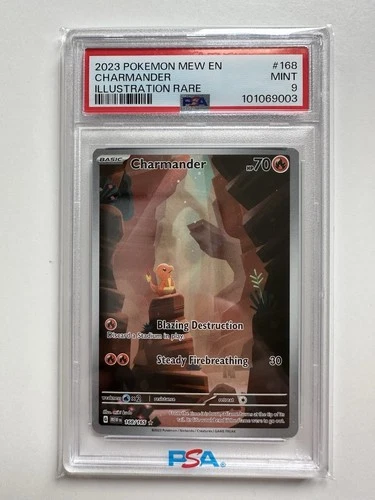 PSA 9 Charmander 168 English Pokemon 151 2023 Illustration Rare