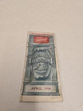 Antique 1906 LH&StL RY Louisville Henderson & St Louis Railroad Time Table