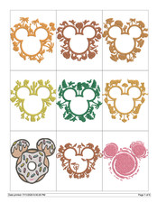200 MOUSE HEADS EMBROIDERY MACHINE DESIGNS COLLECTION PES JEF USB