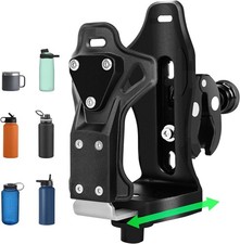 Upgraded Motorcycle ATV Cup Holder Anti Theft, Extra Large Bike Water Black