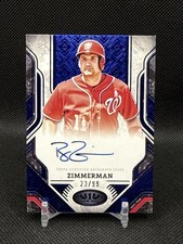2025 Topps Tier One Ryan Zimmerman Prime Performers Auto Blue Foil /99 Nationals