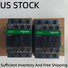 US Inventory 2PCS New Schneider LC1D09BD Contactor 3 phase 3 NO, 24VDC coil 