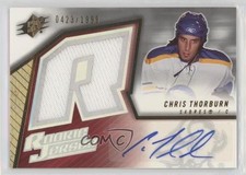 2005-06 SPx Rookie Jersey 423/1999 Chris Thorburn #222 Auto 1o3