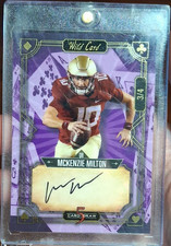 Wild Card 5 Card Draw McKenzie Milton Autographed 2022 Football Card