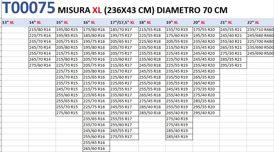 Calze da Neve XL Omologate En 16662-1 per Auto Pneumatici 235/45 R20 - Miniatura 4