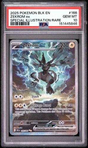 PSA 10 ZEKROM EX 166/086 SPECIAL ILLUSTRATION RARE BLACK BOLT POKEMON ⚡