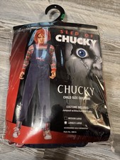 Kids Child's Play Chucky Cosplay Costume Halloween Outfits L/XL