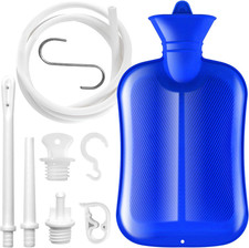 2 L Enema Bag  Coffee Enema Bag Kit with 5.0 Ft. Long Silicone Hose ,2 Multi-Siz
