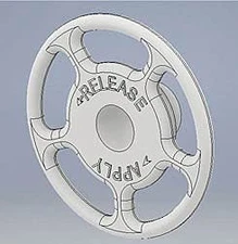 Cal Scale 190735 HO Scale Loco Brake Wheel Kidney Bean -- 20" Scale Diameter (2)