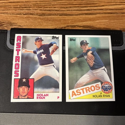 1984 and 1985 Topps Nolan Ryan (2) card lot - NM condition