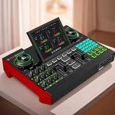 Audio Mixer, Sound Board for Pc/Phone Live Streaming Singing Gaming, Sound Mi...