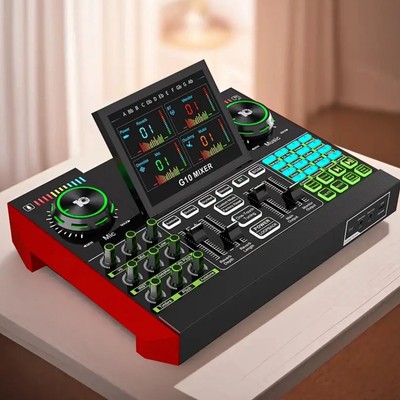 Audio Mixer, Sound Board for Pc/Phone Live Streaming Singing Gaming, Sound Mi...