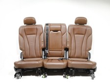 17-19 Audi Q7 Rear 2nd Row Complete Seats Assembly Left Centr Right Nougat Brown 17-19 Audi Q7 Rear 2nd Row Complete Seats Assembly Left Centr Right Nougat Brown