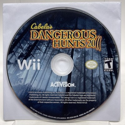 Cabela's Dangerous Hunts 2011 (Nintendo Wii, 2010) Disc Only Tested Working