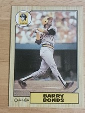 1987 O-Pee-Chee #320 Barry Bonds RC Pittsburgh Pirates MLB Baseball Rookie Card. rookie card picture