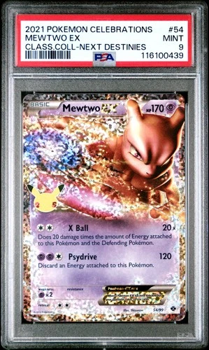 2021 POKEMON CELEBRATIONS CLASSIC COLL #54 MEWTWO EX PSA 9