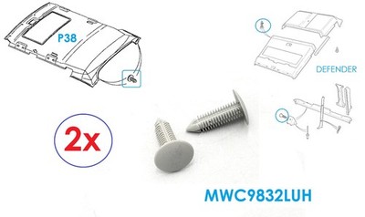 MWC9832LUH Range Rover P38 Clip Befestigung Dachhimmel