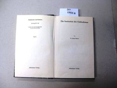 Die Institution des Ombudsman. Hansen, Jürgen.: