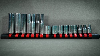 #ad VTG Craftsman USA G Socket Set 16 Pc. 1 4” Drive 5 32” To 1 2” w Rail $24.99