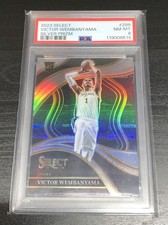 2023 Panini Select #288 Victor Wembanyama Courtside Silver Prizm Rookie RC PSA 8