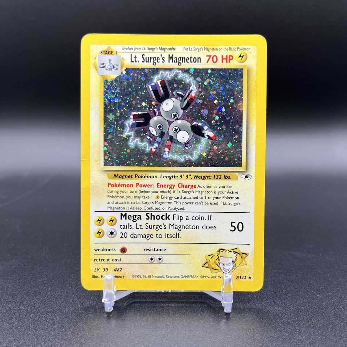 Lt. Surge’s Magneton 8/132 Holo Gym Heroes Pokemon Card MP