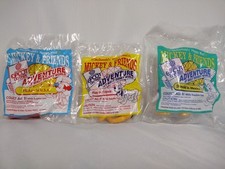 Vintage McDonald's Mickey and Friends Epcot Adventure Happy Meal Toys Lot Of 3