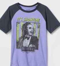 Beetlejuice XL It's Showtime Purple Shirt Unisex C856