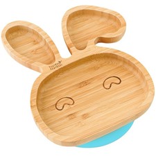 Baby and Plate with Suction Cup for Feeding and Weaning, Bunny Plate with Sec...