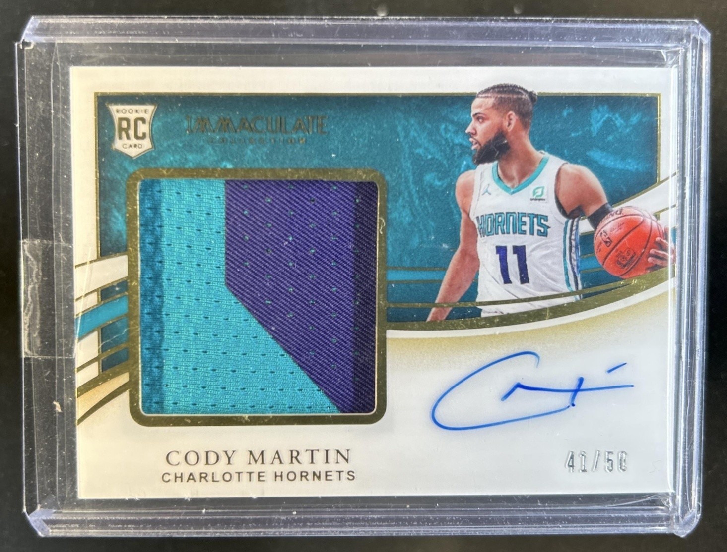 2019-20 Panini Immaculate Cody Martin Premium Patch Auto Autograph RC #/50