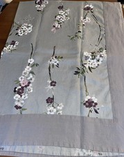 100 LINEN Made in Turkey Floral Gray Tablecloth 84x66 MODE-LIVING WineResistant